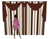 Brown Striped Curtains
