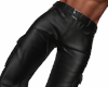 BlackLeather Cargo Pants