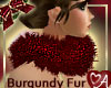 .a Burgundy Fur Collar