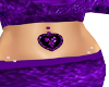 Purple Heart Belly Ring