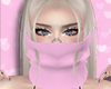 ♡ pink hood scarf ♡