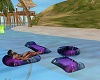 purple beach floats