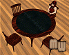 Dark Wood Rnd Table Set