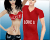 couple love u T-shirt 