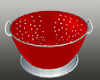 Red & Stainless Colander