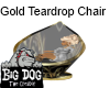 [BD] Gold TearDrop Chair