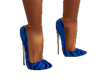 Blue Satin Heels