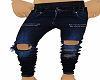 R&R BLUE RIPPED JEANS