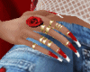 (KUK)roses jewel nails