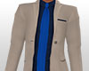EM Tan Suit Blu Tie