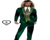 Roses on Green Suit
