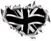 Torn Metal UK Flag