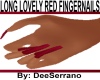 LONG LUVLY RED FINGERNAL