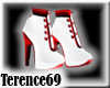 69 Chic Boots-White Red