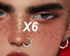 X6 . Freckles + piercing