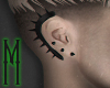 M. Black Earrings Spikes