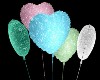 Pastel heart balloons