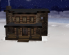 Winter Night Snow Cabin