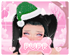 𝓟. Green Xmas Hat