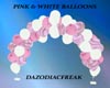 Pink & White Balloons