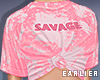 ! Pink Bleached Tee