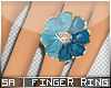 SA| Bloom Ring Blue