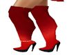 JMW~Red Thigh Boots