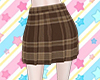 Brown Plaid Skirt