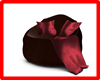 Brown Red Poufs