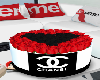 Wht CC Box BLK/RED Roses