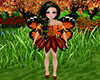 kids orange fairy wings