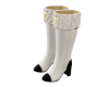 (f) ivory tall boots
