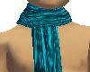 teal silk scarf, m+f