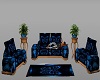BLUE BUTTERFLY  COUCH