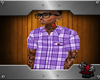 Purple Plaid Polo Shirt