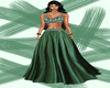 |A| Green Satin Lehenga