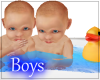 Bathtub with Twin Babies