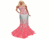Feather Gown Coral