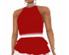 RED /WHITE FRILL TOP