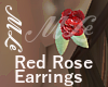 (MLe)Red Rose Earrings