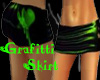 Grafitti Skirt Green