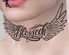 Rk| Blessed Neck Tattoo