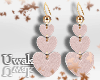 Heart Misty Rose Earring