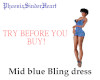 Mid blue Bling dress