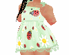 Flat Green Ladybug Dress