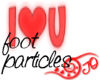 I heart U foot particles