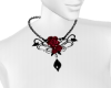 [Mae] Neck Blk/Red Roses