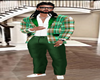 GREEN PLAID FULL SUIT