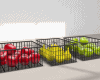 Trio Black Fruit Baskets