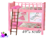 scaled pink bunkbeds